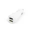 Autós szivargyújtó adapter 2 USB aljzattal - 2,4 A - Fehér
