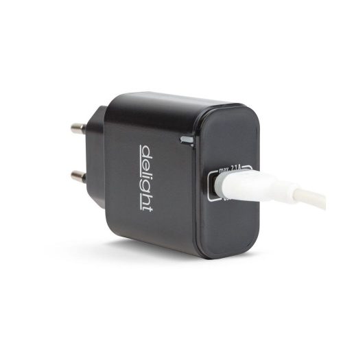 USB Hálózati adapter 1xUSB fekete
