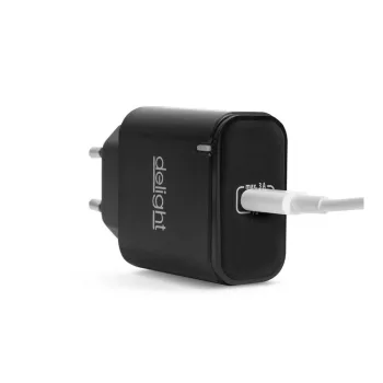 Adapter - Type-C - gyorstöltő, PD20W - fekete