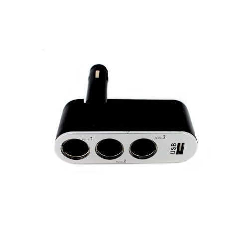 Szivargyújtóaljzatba csatlakoztatható 3-as elosztó + 1A USB csatlakozás