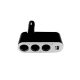 Szivargyújtóaljzatba csatlakoztatható 3-as elosztó + 1A USB csatlakozás