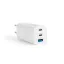 Hálózati Adapter USB + Type-C PD45W gyorstöltéssel - fehér