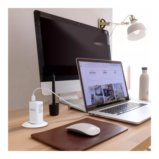 Hálózati Adapter USB + Type-C PD45W gyorstöltéssel - fehér
