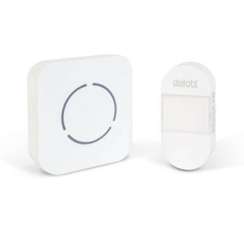   Digitális elem és vezeték nélküli csengő - Kinetic - fehér - kék LED