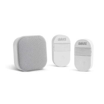   2 az 1-ben vezetéknélküli csengő és éjjelifény - Kinetic  - 2 kültéri - fehér