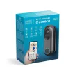 Smart Wi-Fi-s videó kaputelefon - akkumulátoros, 12V - MicroSD, FHD, PIR - fekete