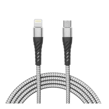 Adatkábel - iPhone Lightning - Type-C szürke - 2 m