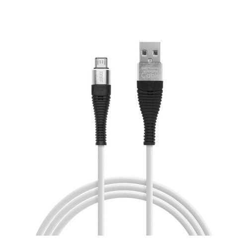 Adatkábel - microUSB  szilikon bevonat 4 szín - 2 m
