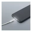 Adatkábel - USB Type-C LED fénnyel fehér - 1 m