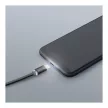 Adatkábel - MicroUSB LED fénnyel fekete - 1 m