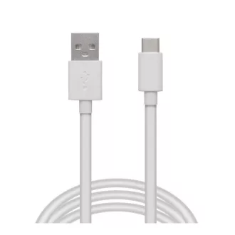 Adatkábel - USB Type-C - fehér - 2 m