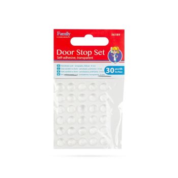   Ajtóütköző szett - öntapadós, átlátszó - 8 mm - 30 db / csomag