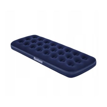   Felfújható matrac - egyszemélyes, velúr - kék - 185 x 76 x 22 cm