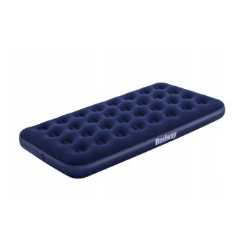   Felfújható matrac - egyszemélyes, velúr - kék - 188 x 99 x 22 cm