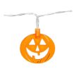 Halloween-i LED-es fényfüzér - tök - 10 LED - 2 x AA - 1,35 m