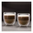 Duplafalú cappuccino üveg csésze - 250 ml - 2 db / doboz