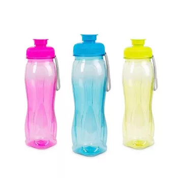 Sport kulacs - műanyag, átlátszó - 750 ml - 3 színben