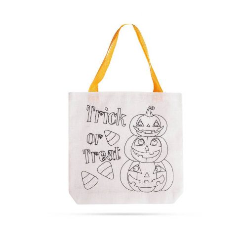 Színezhető ajándéktáska - halloweeni tök - 4 filccel