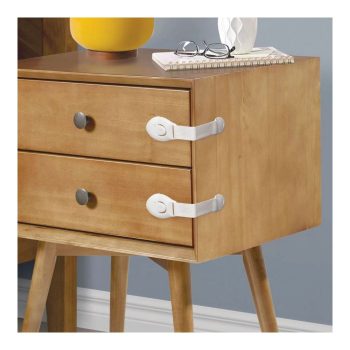   Biztonsági gyerekzár ajtóra - 21 cm - öntapadós - fehér - 2 db / csomag