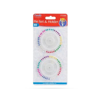 Gombostű készlet és tartó