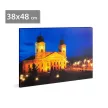 LED-es fali hangulatkép - "Nagytemplom Debrecen" -  3 x AA, 38 x 48 cm