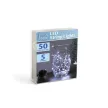 LED fényfüzér - 5 m - 50 LED - hidegfehér - 3 x AA