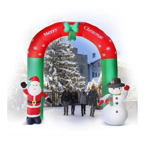 Felfújható karácsonyi kapu - 240 cm - IP44 - 9 LED - hálózati