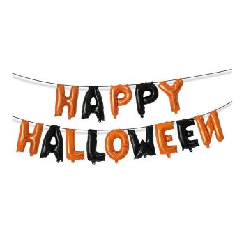   Halloween-i lufi szett - "Happy Halloween" felirat - rögzítő szalaggal
