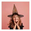 Halloween-i boszorkány kalap - 4 szín, poliészter - 38 x 34 cm