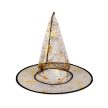 Halloween-i boszorkány kalap - 4 szín, poliészter - 38 x 34 cm