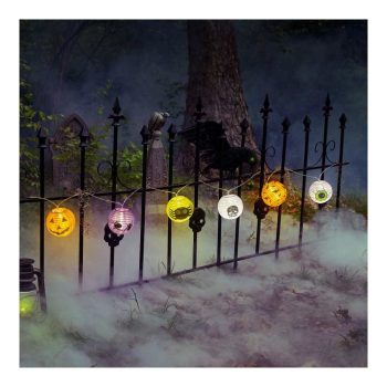   Halloween-i lampion fényfüzér - 7,5 x 150 cm - 2 x AA elemes