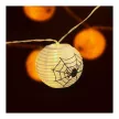 Halloween-i lampion fényfüzér - pókos, fehér - 7,5 x 165 cm - 2 x AA elemes