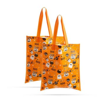   Halloween-i ajándéktáska szett - 27 x 31 cm - narancssárga - 2 db / csomag