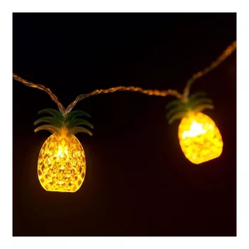   LED fényfüzér - ananász - 1,65 m - 10 LED - melegfehér - 2 x AA