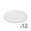 Papírtányér szett - fehér - 23 cm - 12 db / csomag