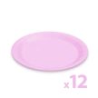 Papírtányér szett - rózsaszín - 23 cm - 12 db / csomag