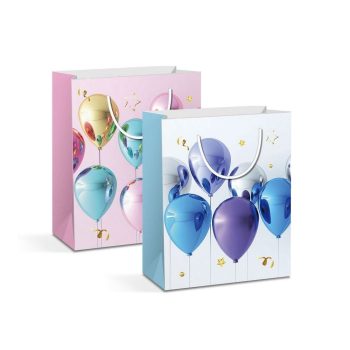   Ajándéktasak - papír - 265 x 127 x 330 mm - 2 féle / csomag - 12 db / csomag