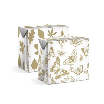   Ajándéktasak - papír - 225 x 135 x 200 mm - 2 féle / csomag