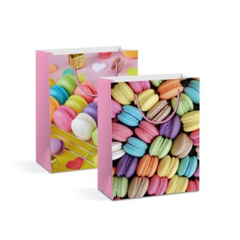   Ajándéktasak - papír - 265 x 127 x 330 mm - 2 féle / csomag - 12 db / csomag