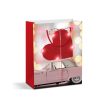 Ajándéktasak - 5 piros LED, papír - 178 x 102 x 228 mm - 4 féle / csomag - 12 db / csomag