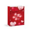 Ajándéktasak - 5 piros LED, papír - 178 x 102 x 228 mm - 4 féle / csomag - 12 db / csomag