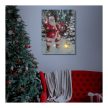 Karácsonyi LED-es hangulatkép - fali akasztóval, 2 x AA, 30 x 40 cm