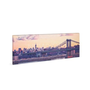   LED-es fali hangulatkép - "New York" -  2 x AA, 38 x 78 cm