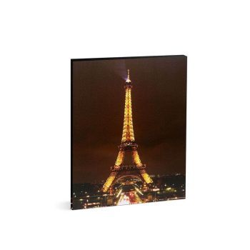   LED-es fali hangulatkép - "Eiffel torony" -  2 x AA, 38 x 48 cm