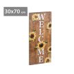 LED-es hangulatkép - "Welcome" - fali akasztóval, 2 x AA, 30 x 70 cm