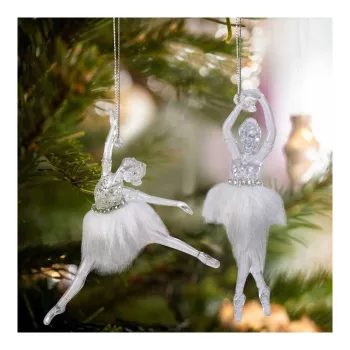   Karácsonyi dísz - akril balerina - 14 x 4 x 4 cm - 2 db / csomag