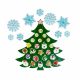 Karácsonyi öntapadós falmatrica - adventi kalendárium