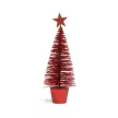 Mini dekor műfenyő - glitteres - 18 cm - 4 szín