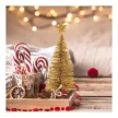 Mini dekor műfenyő - glitteres - 18 cm - 4 szín