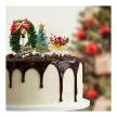 Karácsonyi 3D tortadekor - 10 cm - 2 féle - 3 db / csomag